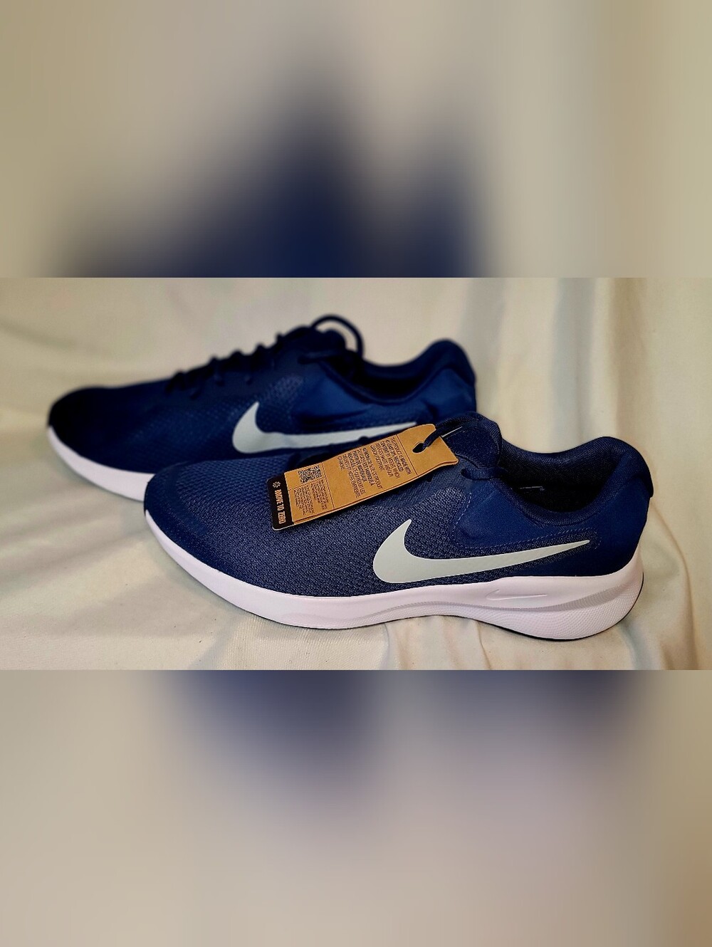 Nike Men's Revolution 7 Midnight-Navy/White Run Training Shoes NEW!